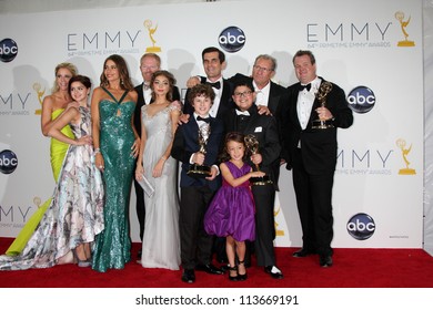 LOS ANGELES - SEP 23:  Modern Family Cast In The Press Room Of The 2012 Emmy Awards At Nokia Theater On September 23, 2012 In Los Angeles, CA