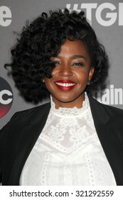 LOS ANGELES - SEP 26:  Jerrika Hinton At The TGIT 2015 Premiere Event Red Carpet At The Gracias Madre On September 26, 2015 In Los Angeles, CA