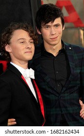 LOS ANGELES - SEP 5:  Wyatt Oleff, Owen Teague At The 