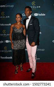 LOS ANGELES - SEP 8:  Faune A. Chambers, Derek Watkins Aka Fonzworth Bentley At The 13th Annual ADCOLOR Awards At The JW Marriott On September 8, 2019 In Los Angeles, CA