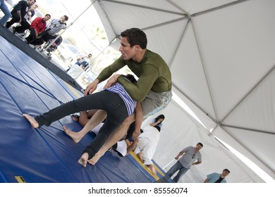 LOS ANGELES - SEPT 25:  Members Of Villa Park Jiu-Jitsu Teach Self Defense To Kids At Little Tokyo's Cherry Blossom Festival On September 25, 2011 In Los Angeles, CA.