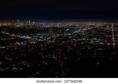 Los Angeles Skyline At Night