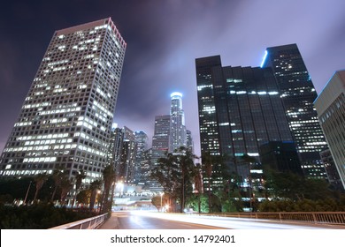 Los Angeles Skyline At Night