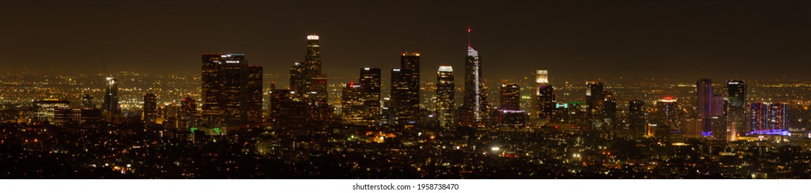 Los Angeles Skyline At Night