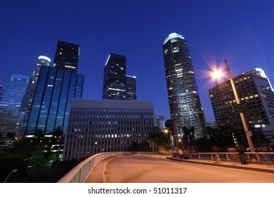 Los Angeles Skyline At Night