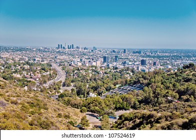 Los Angeles skyscrapers and Hollywood Skyscrapers. California
