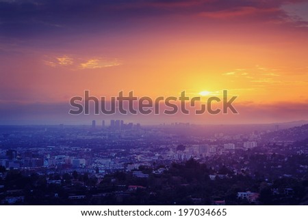 Similar – Image, Stock Photo Twilight Skies Over La Pedriza’s Rocky Landscape