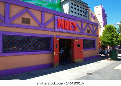 Los Angeles / United States - 14 Jul 2017: Simpsons in Universal Studio Park in Los Angeles, USA