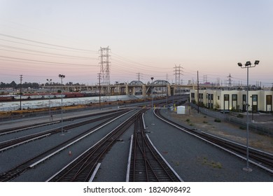 LOS ANGELES, UNITED STATES - Sep 15, 2014: Sixth Street Viaduct At Sunset