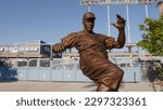 LOS ANGELES, US - Jul 04, 2017: The Dodger Stadium Statue in Los Angeles