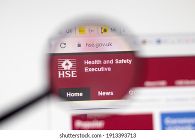 Los Angeles, USA - 1 February 2021: HSE Health And Safety Executive Website Page. Hse.gov.uk Logo On Display Screen, Illustrative Editorial