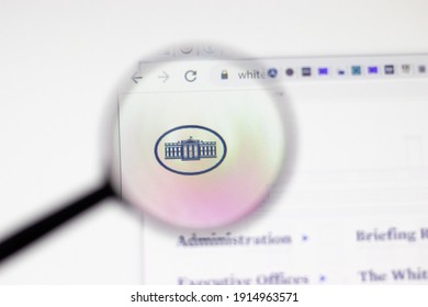 Los Angeles, USA - 1 February 2021: US White House Website Page. Whitehouse.gov Logo On Display Screen, Illustrative Editorial