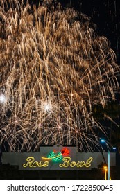 Los Angeles, USA - 4 July: July 4th Fireworks And Celebrations Over The Rose Bowl In Pasadena In 2014.