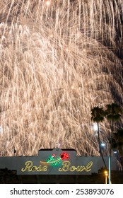 Los Angeles, USA - 4 July: July 4th Fireworks And Celebrations Over The Rose Bowl In Pasadena In 2014.