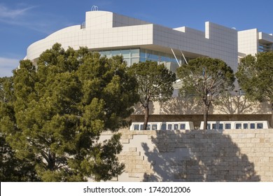 Los Angeles, USA - April 14, 2019: J. Paul Getty Museum And The Getty Center Tram