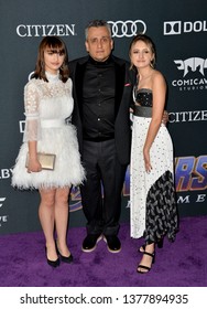 LOS ANGELES, USA. April 22, 2019: Joe Russo, Ava Russo & Leah Russo At The World Premiere Of Marvel Studios' 