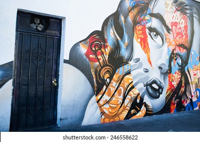 Los Angeles, USA - January 2: Art District In Downtown Of Los Angeles, CA On January 2, 2015.