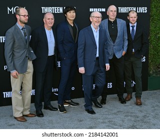 LOS ANGELES, USA. July 28, 2022: Josh Bratchley, Vernon Unsworth, Thanet Natisri, Ron Howard, Rick Stanton and Connor Roe at the premiere for "Thirteen Lives".
Picture: Paul Smith-Featureflash