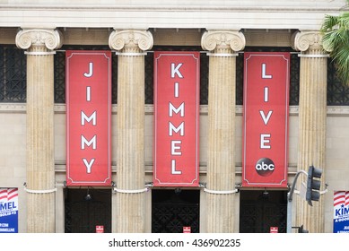 LOS ANGELES, USA - JUNE 11, 2016: The Hollywood Masonic Temple Now Home Of Jimmy Kimmel Live! In Los Angeles, USA. 