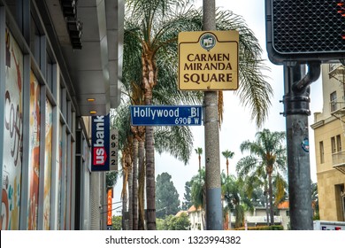 Los Angeles, USA - June 2017: Hollywood Boulevard Street Sign