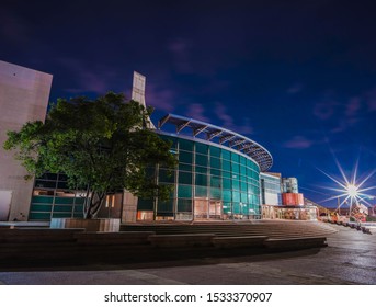 Los Angeles, USA-10/16/19; Japanese American National Museum At Night