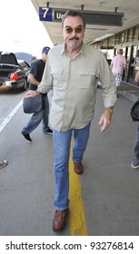 LOS ANGELES-AUGUST 17: Actor Tom Selleck Arrives At LAX Airport. August 17, 2011 In Los Angeles, California