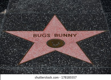 LOS ANGELES,CA-JULY 2,2011:Bugs Bunny's Star In The Hollywood Walk Of Fame,Los Angeles,July 2,2011