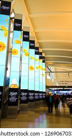 Los Angeles,CA/US - Sep 21 2018: Tom Bradley International Airport Departure Terminal In Los Angeles, US.