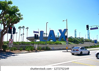 Los Angeles,CA/USA - Sep 14,2018: LAX Airport Sign in Los Angeles, California. Los Angeles International Airport is the 6th busiest in the world. - image.