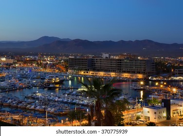 Los Cabos (Cabo San Lucas), Mexico Night View Of City And Marina