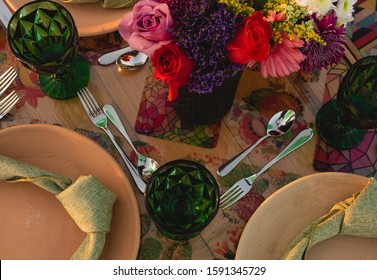 Los Cabos, Mexico - Oct 2019
Tableware are the dishware used for setting a table, serving food and dining. Including cutlery, glassware, serving dishes and items for practical or decorative purposes