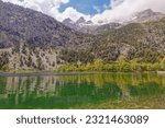 Los Baños lake at Panticosa spa, Huesca, Spain. Aragonese Pyrenees.