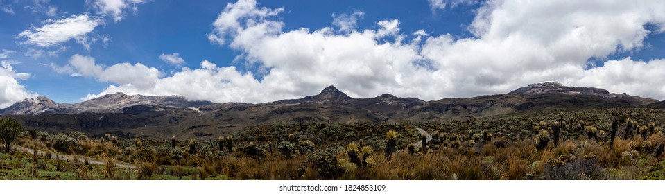 Los Nevados National Natural Park Paniramic In Colombia 