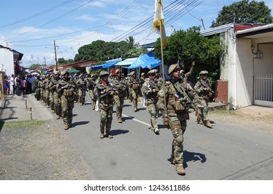 LOS SANTOS-PANAMA-NOV 10, 2018: The National Aeronaval Service Of Panama, Also Called SENAN Is A Branch Of The Public Forces Of The Republic Of Panama.