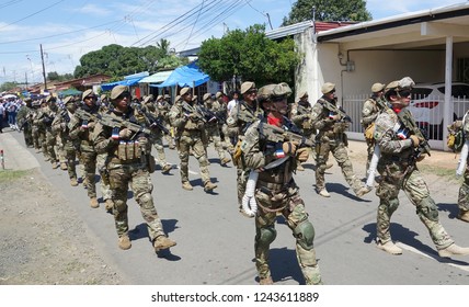 LOS SANTOS-PANAMA-NOV 10, 2018: The National Aeronaval Service Of Panama, Also Called SENAN Is A Branch Of The Public Forces Of The Republic Of Panama.