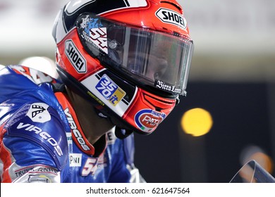 LOSAIL - QATAR, MARCH 24: Italian Moto2 Rider Mattia Pasini At 2017 MotoGP Of Qatar At Losail Circuit On March 24, 2017