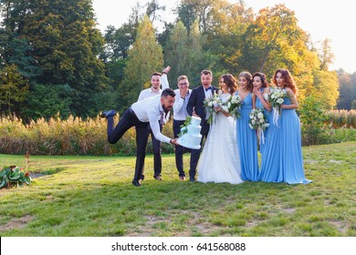 Loser Drops The Wedding Cake During The Wedding Ceremony