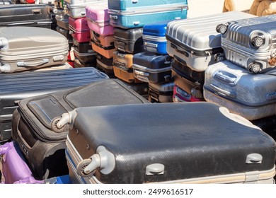 lost and found luggage suitcases and bags, during air travel lots of baggage is lost, complaints and liability