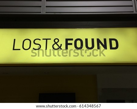 lost found sign airport stock photo edit now 614348567 shutterstock