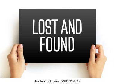 Lost And Found text on card, concept background - Shutterstock ID 2281338243