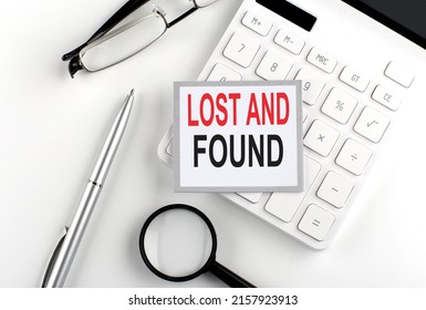 Lost Found Text On Sticker Calculator Stock Photo 2157923913 | Shutterstock