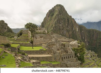 Lost Incan City of Machu Picchu and Wayna Picchu near Cusco in Peru. Peruvian Historical Sanctuary and UNESCO World Heritage Site Since 1983. One of the New Seven Wonders of the World - Shutterstock ID 448798741