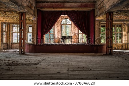 Lost place with an old piano