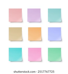 lots of blank square paper multicolored sticky notes isolated on white, close up - Powered by Shutterstock