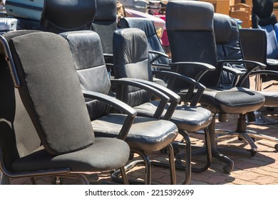 Lots Of Broken Office Chairs Going For Repairs Or At The Landfill