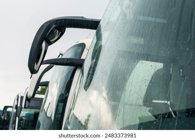 Lots of buses in a row.