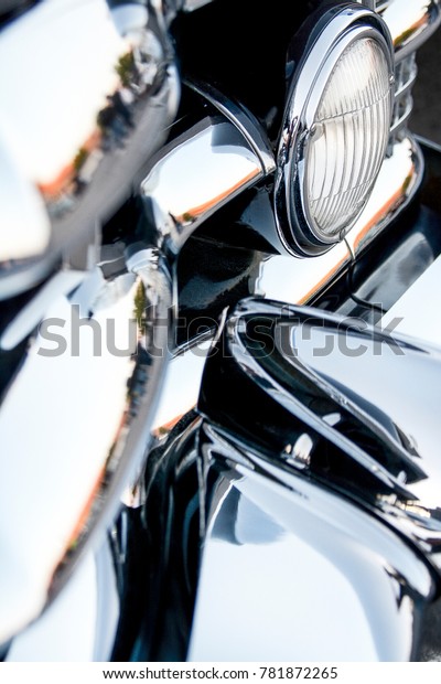 LOTS of Chrome Front End and Headlight Classic\
Vintage American Car