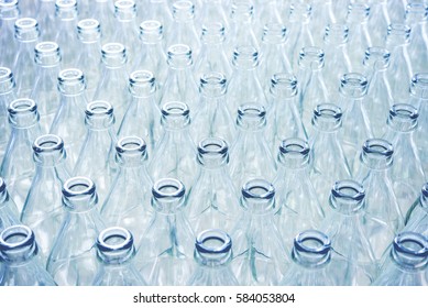 Lots of glass bottles