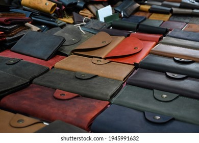 Lots Of Leather Wallets At The Eco Goods Fair