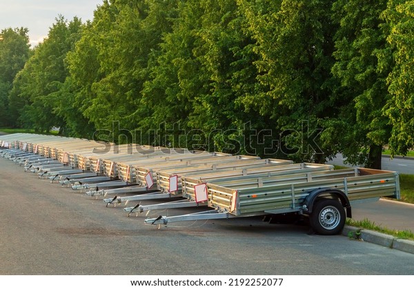 lots of new car\
trailers
